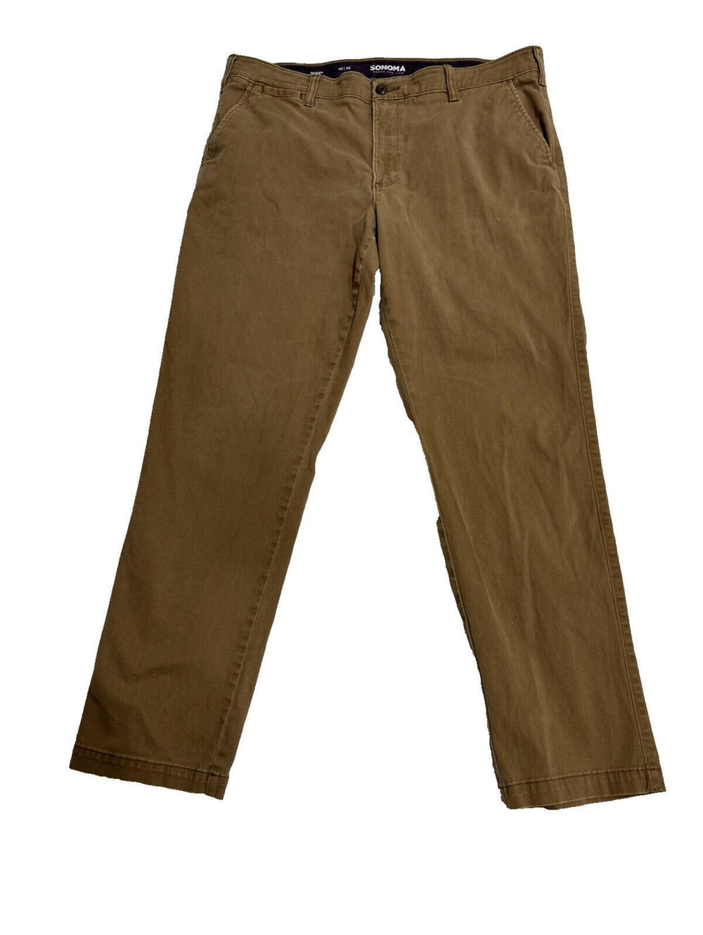 Sonoma Goods For Life Flexwear Men's Chino Pants Khaki Brown Straight 40x32